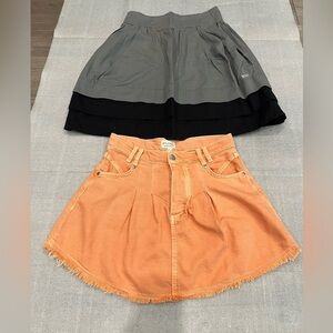 [W26]Set of 2 branded skirts- Pilcro Anthropologie and  Wilfred
